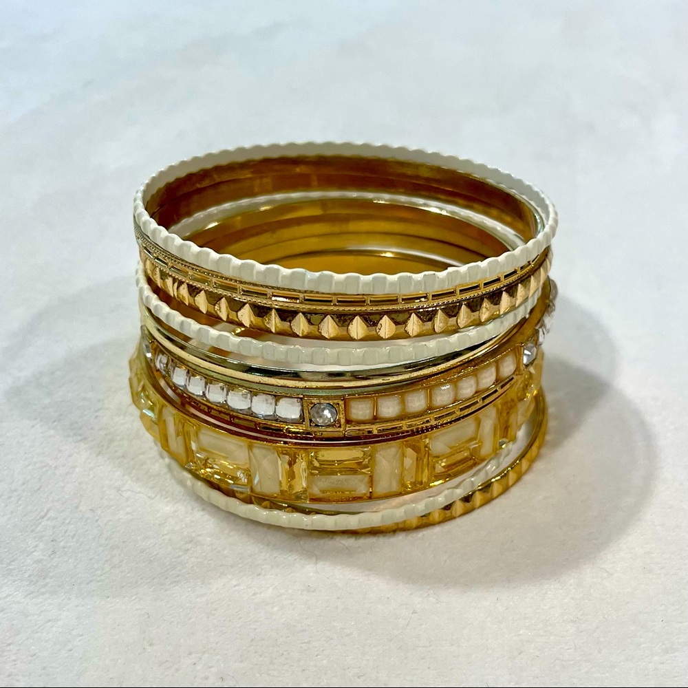 Gold Bangles Bracelet Set